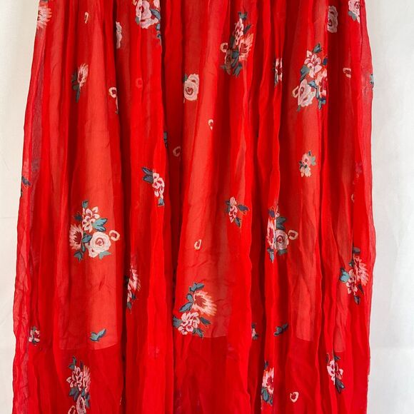 Philosophy Di Lorenzo Serafini Maxi Layered Skirt IT 44 US 8 Red Black Pink Blue - Picture 3 of 10